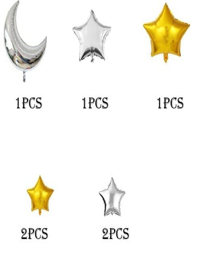 SOI Moon Star Foil Balloons Set of 7 Pcs - Image 3